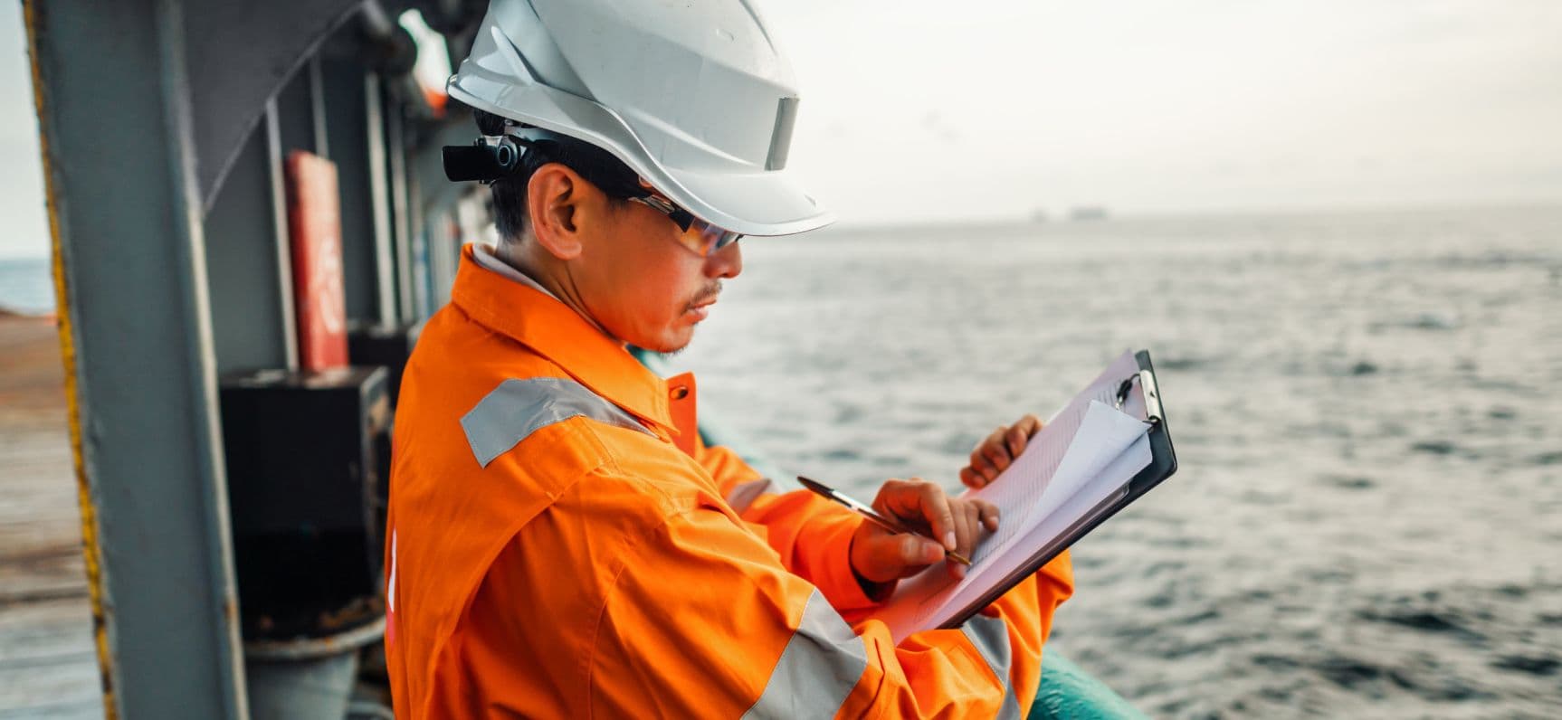 Boatswain working offshore