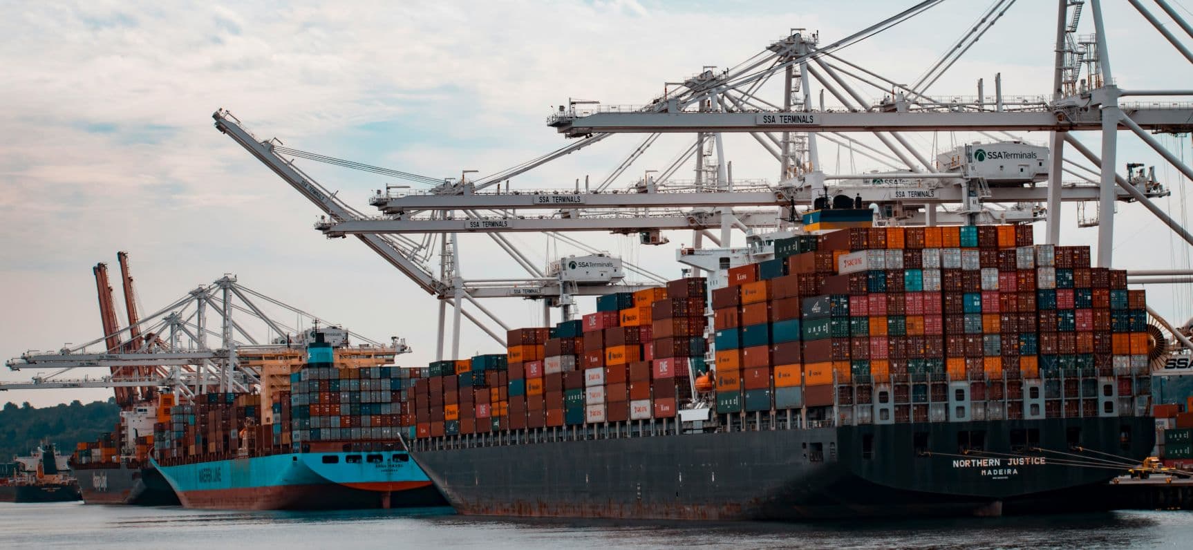 Cargo ship at dock